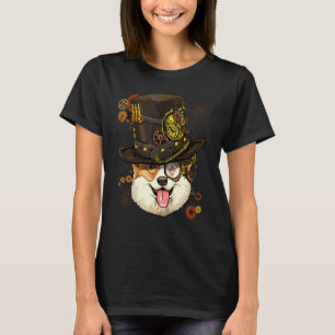 T-shirt Chien Steampunk Gothique Pembroke Welsh Corgi
