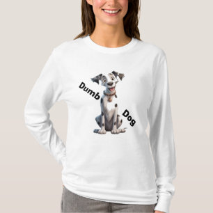 T-shirt Chien tacheté noir et blanc, grands yeux "Chien id