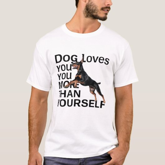 T-shirt Chien t'aime (Devant)