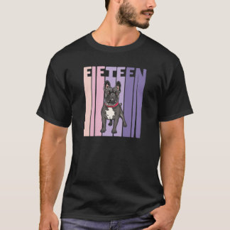 T-shirt Chien-taureau français de 15 ans Anniversaire de F