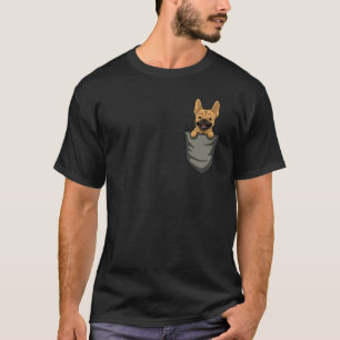 T-shirt Chien-taureau français en poche