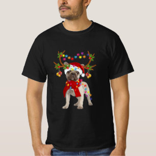 T-shirt Chien-taureau français Magnifique renne Arbre de N