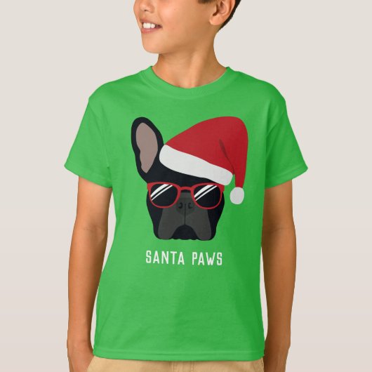T-shirt Chien-taureau Noir de Noël (Devant)