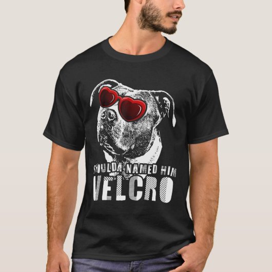 T-shirt Chien taureau Velcro Pit (Devant)
