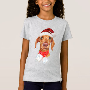 T-Shirt Chien teckel crème Noël vacances