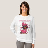 T-shirt Chien teckel de la Saint-Valentin (Devant entier)