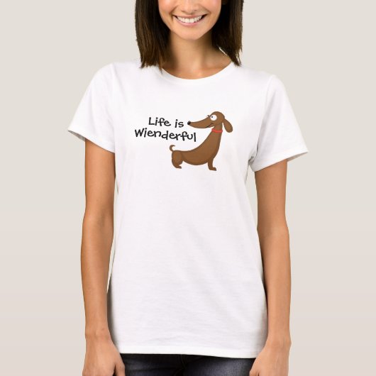 T-Shirt Chien Teckel Mignon (Devant)