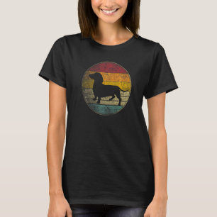 T-shirt Chien teckel Soleil Rétro Chiot Animal 70s 80s