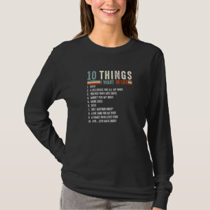 T-shirt Chien Tee 10 choses que je veux dans ma vie Chien
