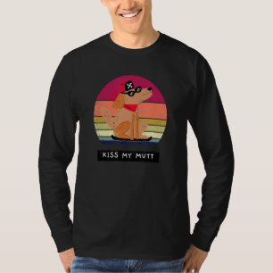 T-shirt Chien Tee Pun Humour Kiss My Mutt Hommes Femmes 70