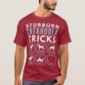 T-shirt Chien têtu Catahoula Léopard Tricks - Chien (Devant)