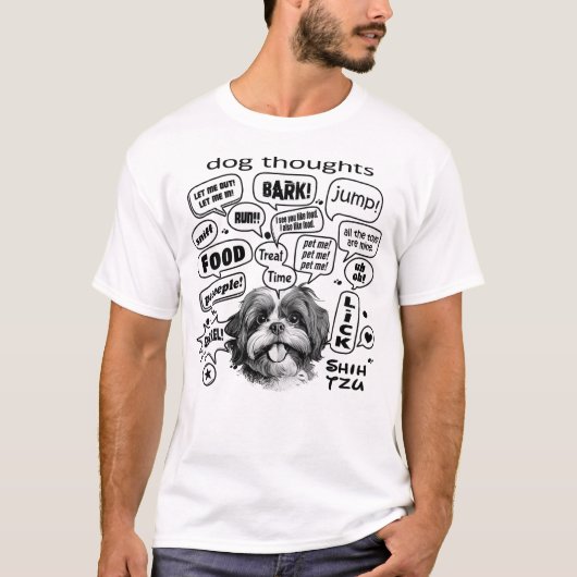 T-shirt Chien Thoughts - Chih Tzu (Devant)