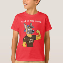 T-shirt chien, Thug Life Allemand Shepherd T-shirt