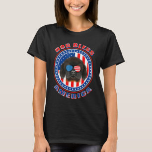 T-shirt Chien Tibétain Mastiff Bénir l'Amérique Drapeau Pa
