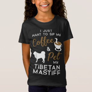 T-Shirt Chien Tibétain Mastiff Propriétaire de café Xmas B