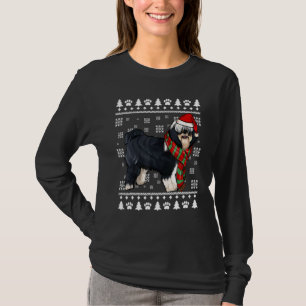 T-shirt Chien Tibétain Terrier Santa Hat Noël laid