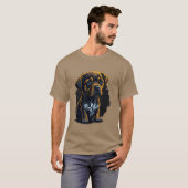 T-shirt chien triste garçon rétro (Devant entier)