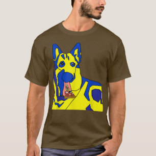 T-shirt Chien Ukrainien Mangeant Une Pizza 34235766