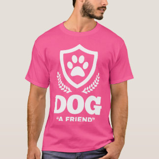 T-shirt Chien un ami Hundefreund idée cadeau Gift Idea fa