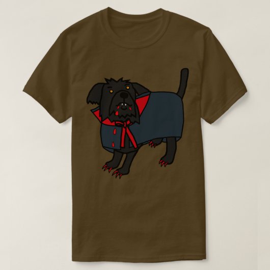 T-shirt Chien Vampire Horreur Halloween (Design devant)