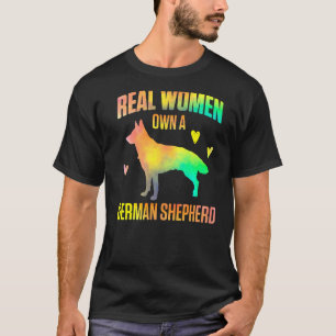 T-shirt Chien Véritable Femme Possède Un Berger Allemand