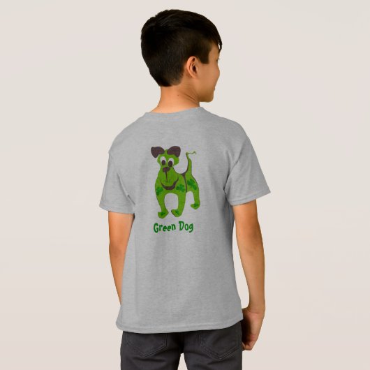 T-shirt Chien vert (Dos entier)