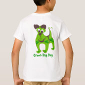 T-shirt Chien vert - - Customisé (Dos)