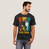 T-shirt Chien Vintage de Boston Terrier (Devant entier)