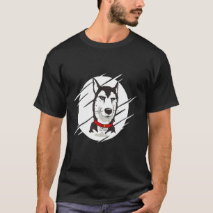 T-shirt Chien vintage Husky