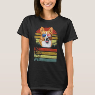 T-shirt Chien Vintage Meilleur Corgi Maman Jour des Mères