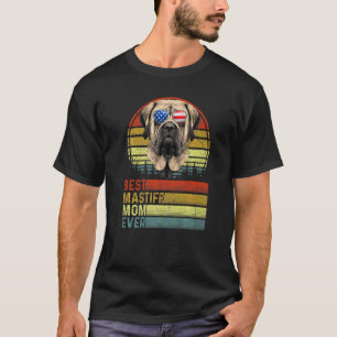 T-shirt Chien Vintage Meilleur Mastiff Maman Jour des Mère