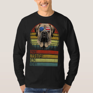 T-shirt Chien Vintage Meilleur Mastiff Papa Jamais Père Jo