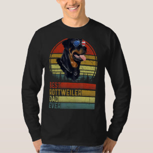 T-shirt Chien Vintage meilleur Rottweiler Papa Jamais Père