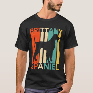 T-shirt Chien Vintage rétro Bretagne Espagnol Silhouette C