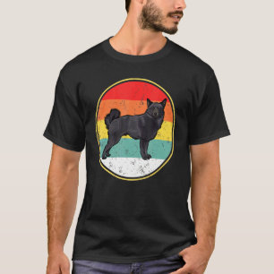 T-shirt Chien vintage Retro Sunset Schipperke