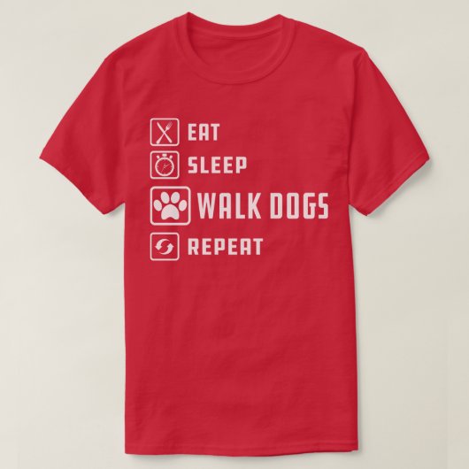 T-shirt Chien Walker Mangez les chiens de promenade de som (Design devant)