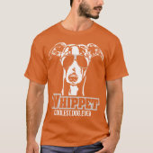 T-shirt Chien Whippet chien le plus cool chien jamais chie (Devant)