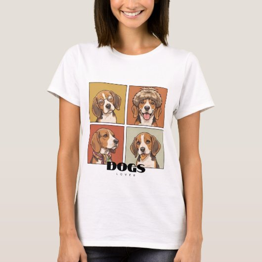 T-shirt chiens (Devant)