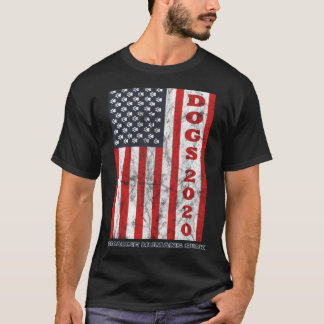 T-shirt Chiens 2020 Parce que les Humains Sont Nuls Drapea