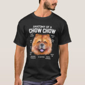 T-shirt Chiens 365 Anatomie D'Un Chien Chow Chow Drôle Cad (Devant)