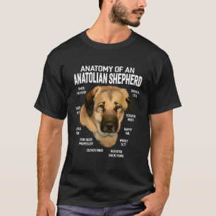 T-shirt Chiens 365 Anatomie D'Un Chien De Berger Anatolien