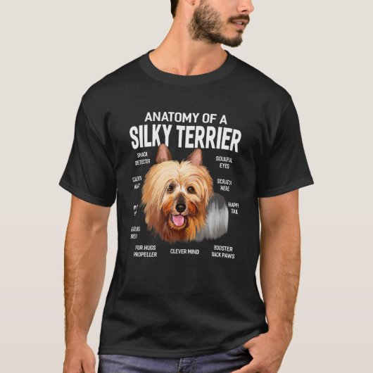 T-shirt Chiens 365 Anatomie D'Un Chien De Terrier Soyeux D (Devant)