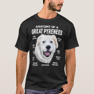 T-shirt Chiens 365 Anatomie d'un chien des Pyrénées Chie