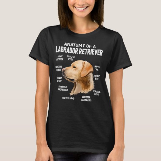 T-shirt Chiens 365 Anatomie D'Un Chien Du Labrador (Devant)