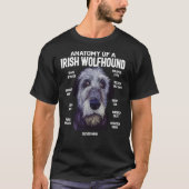 T-shirt Chiens 365 Anatomie d'un chien irlandais Wolfhound (Devant)