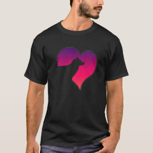 T-shirt Chiens 365 Chien sibérien Husky Chien rose Coeur A