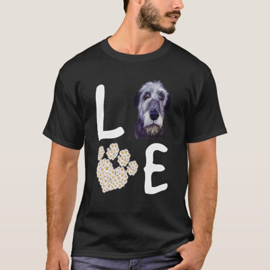 T-shirt Chiens 365 Love IrishWolfhound Chien Paw Pet Pet S (Devant)