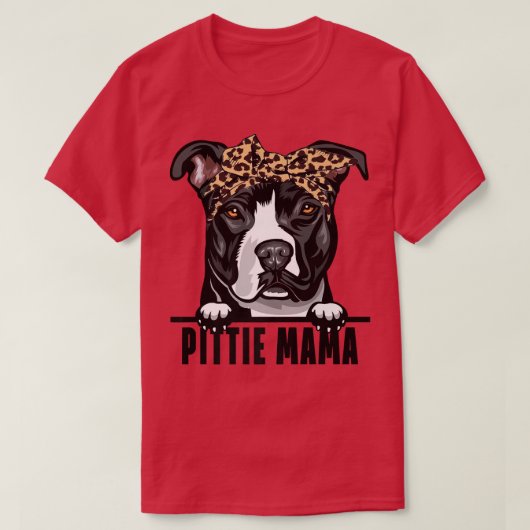 T-shirt Chiens 365 Pitbull Dog Pittie Mama Pit Bull Chien (Design devant)