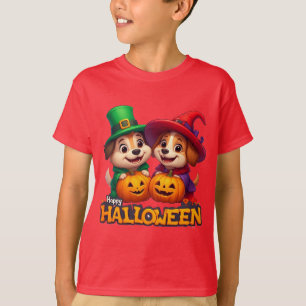 T-shirt Chiens adorables en costumes d'Halloween