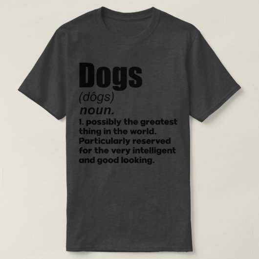 T-shirt Chiens amoureux des animaux de compagnie définitio (Design devant)